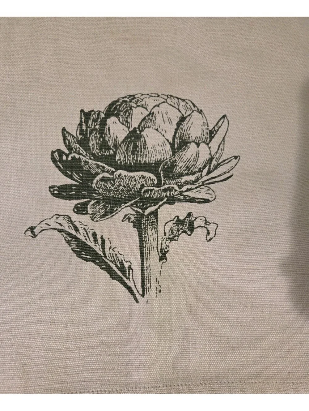 Williams Sonoma 100% Hemp Artichoke Kitchen Tea Towel Dishtowel